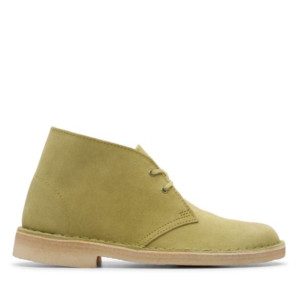 Clarks Womens Desert Boot Ankle Boots Khaki | UK-8471092